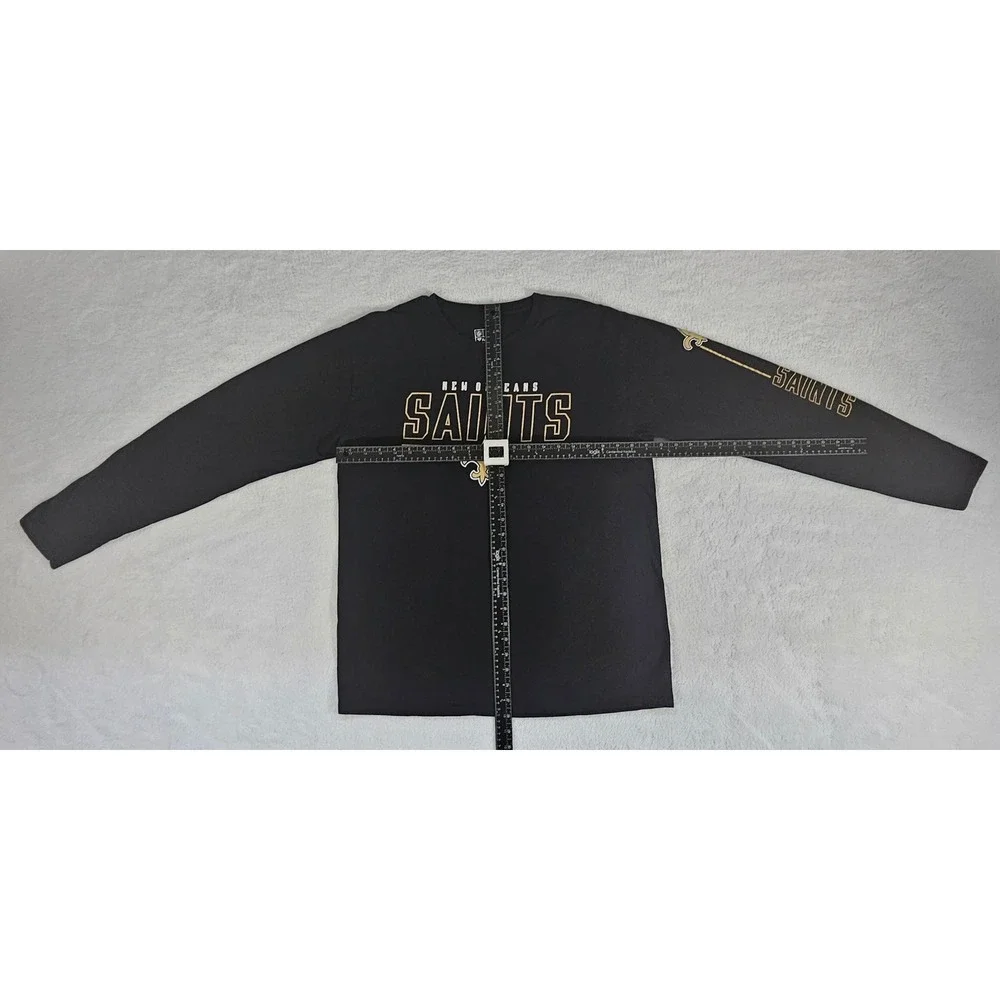 NFL Pro Line Fanatics New Orleans‎ Saints Long Sleeve T-Shirt Mens Large Black